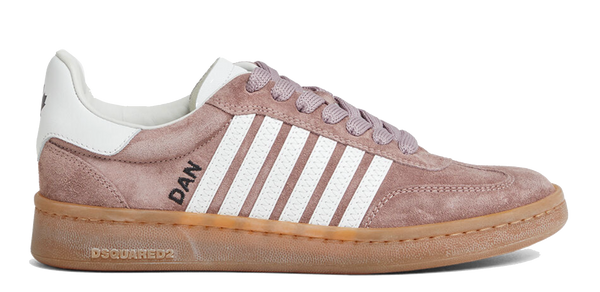 paul warmer DSQUARED2 BOXER SNEAKER MAUVE WHITE