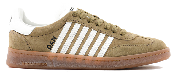 paul warmer DSQUARED2 BOXER SNEAKER tobacco white