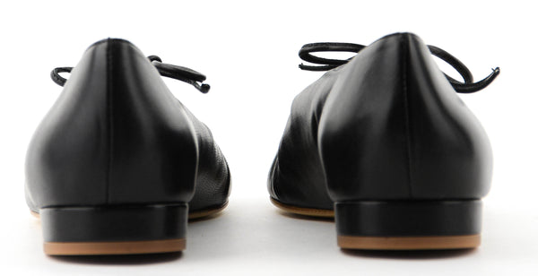 Paul Warmer PAUL WARMER ELBA DRAWSTRING BALLERINA BLACK