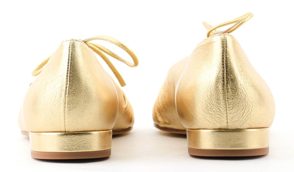 Paul Warmer PAUL WARMER ELBA DRAWSTRING BALLERINA GOLD