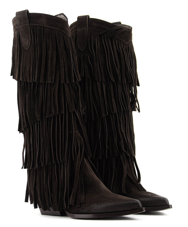 Paul Warmer ELENA IACHI BOHO BOOT DARK BROWN