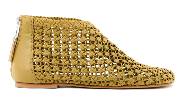 paul warmer ELENA IACHI CROCHET BOOTIE CAMEL