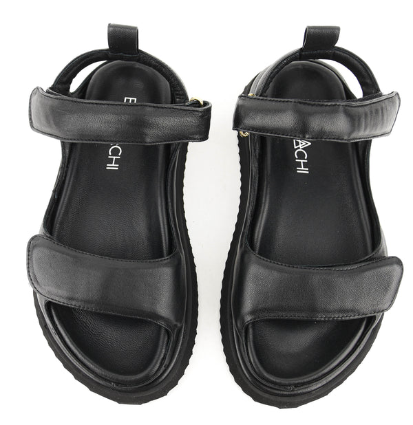 Paul Warmer ELENA IACHI TWO STRAP SANDAL BLACK
