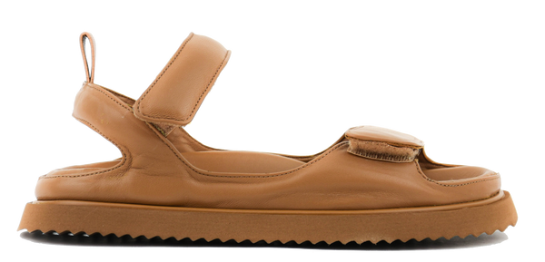 paul warmer ELENA IACHI TWO STRAP SANDAL CAMEL