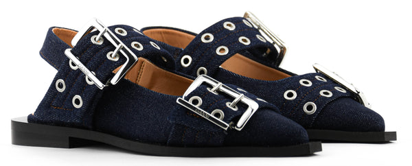Paul Warmer GANNI DENIM FEMININE BUCKLE SANDAL