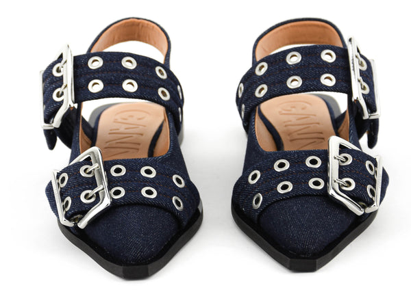Paul Warmer GANNI DENIM FEMININE BUCKLE SANDAL