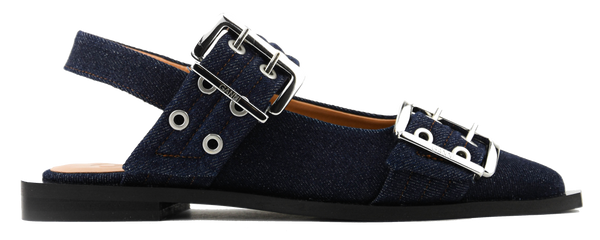 paul warmer GANNI DENIM FEMININE BUCKLE SANDAL