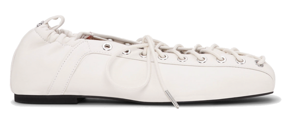 paul warmer GANNI EGRET EYELETS BALLERINA