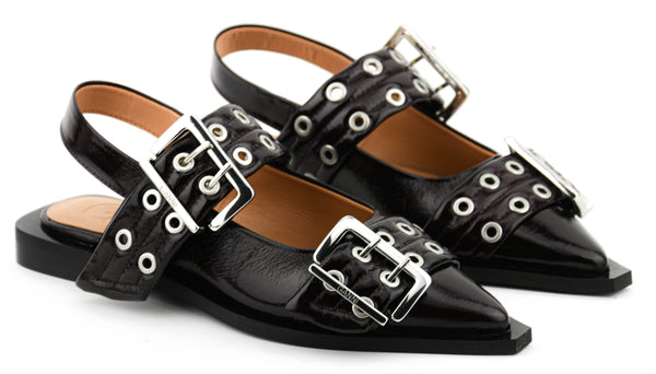 Paul Warmer GANNI FEMININE BUCKLE SANDAL BURGUNDY