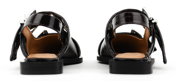 Paul Warmer GANNI FEMININE BUCKLE SANDAL BURGUNDY