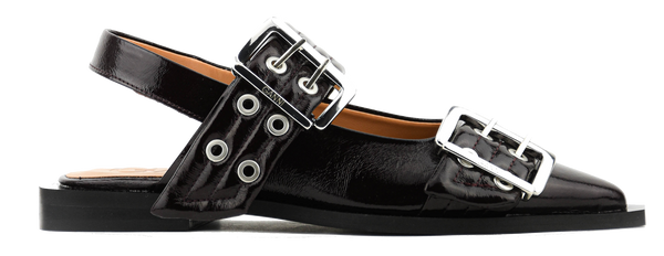 paul warmer GANNI FEMININE BUCKLE SANDAL BURGUNDY