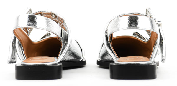 Paul Warmer GANNI FEMININE BUCKLE SANDAL SILVER