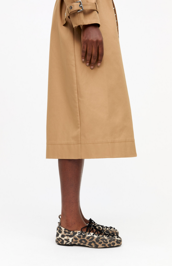 Paul Warmer GANNI LEOPARD EYELETS BALLERINA