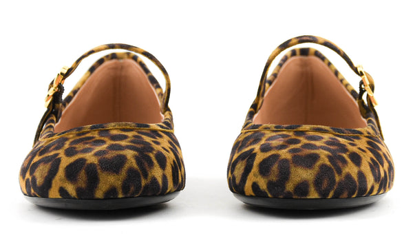 Paul Warmer GIANVITO ROSSI CARLA LEOPARD BALLERINA