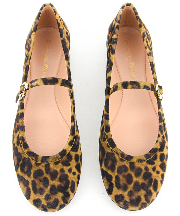 Paul Warmer GIANVITO ROSSI CARLA LEOPARD BALLERINA
