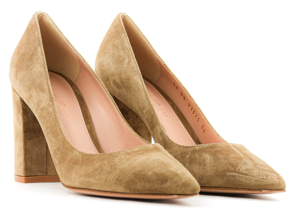 Paul Warmer GIANVITO ROSSI PIPER PUMP 85 CAMEL