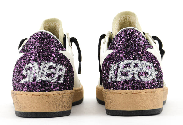 Paul Warmer GOLDEN GOOSE BALLSTAR WHITE BORDEAUX