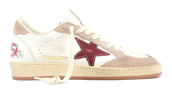 paul warmer GOLDEN GOOSE BALLSTAR WHITE RED PINK