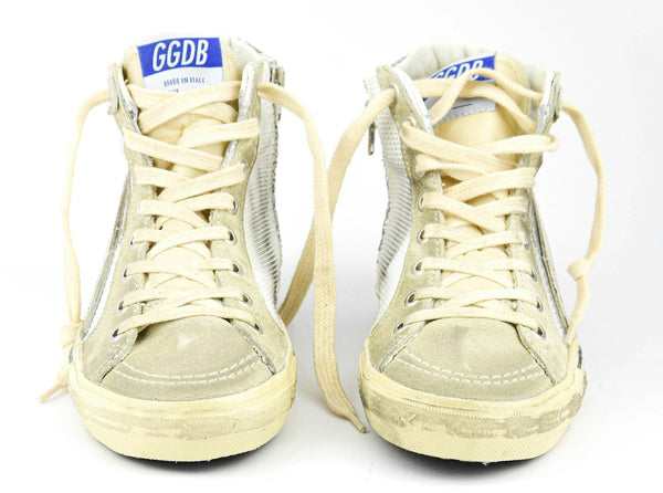 Paul Warmer GOLDEN GOOSE SLIDE SILVER/WHITE