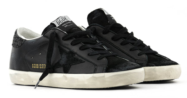 Paul Warmer GOLDEN GOOSE SUPER STAR BLACK GLITTER