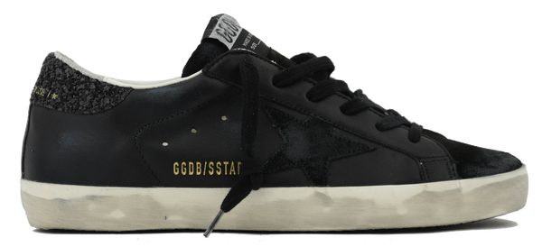 paul warmer GOLDEN GOOSE SUPER STAR BLACK GLITTER