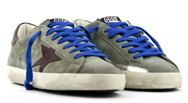 Paul Warmer GOLDEN GOOSE SUPERSTAR GREEN BURGUNDY