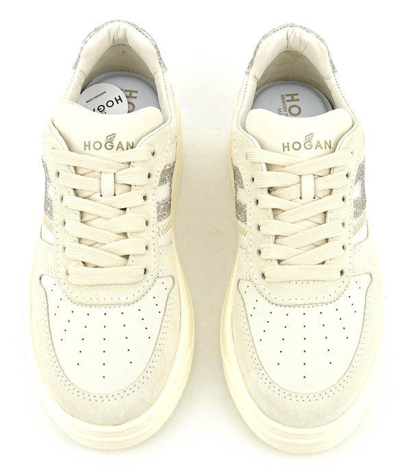Paul Warmer HOGAN H630 SNEAKER WHITE GLITTER