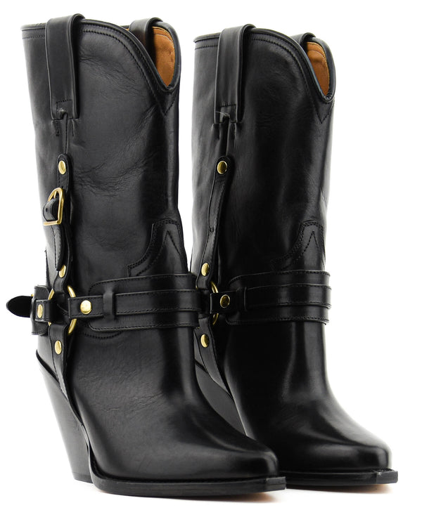 Paul Warmer ISABEL MARANT LYKA BOOTS BLACK