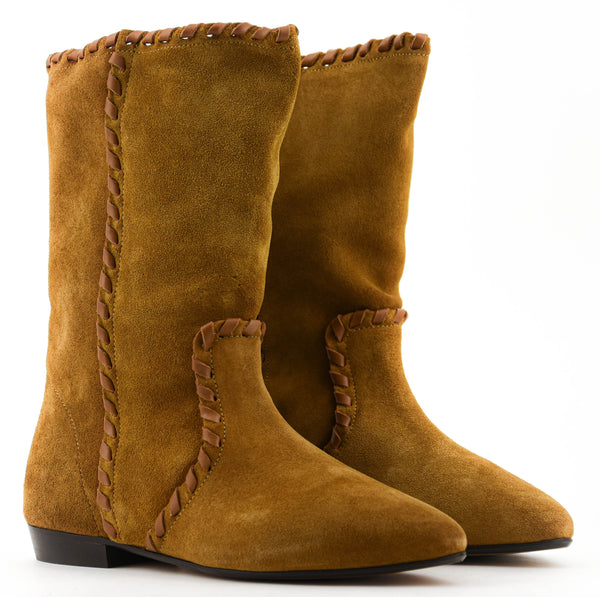 Paul Warmer ISABEL MARANT STAENI SHORT BOOT COGNAC