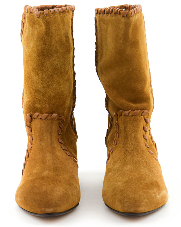 Paul Warmer ISABEL MARANT STAENI SHORT BOOT COGNAC