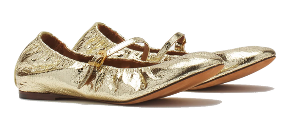 Paul Warmer LANVIN BALLERINA STRAP GOLD