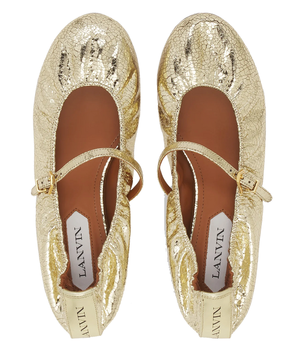 Paul Warmer LANVIN BALLERINA STRAP GOLD