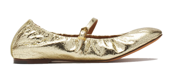 paul warmer LANVIN BALLERINA STRAP GOLD