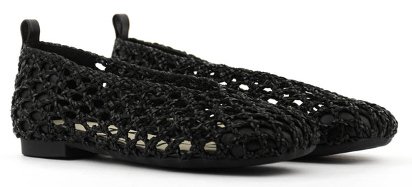 Paul Warmer LOAFER BRAIDED BALLERINA BLACK