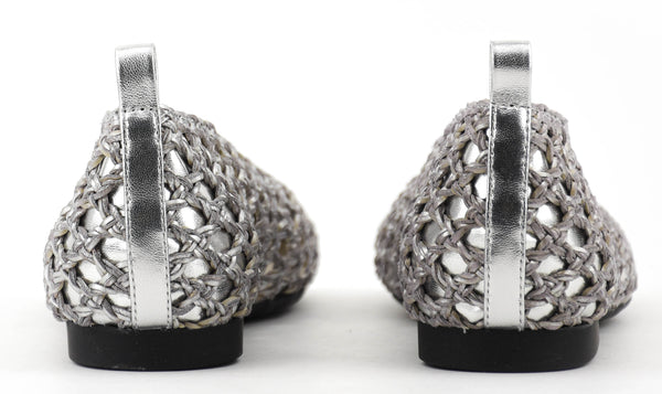 Paul Warmer LOAFER BRAIDED BALLERINA SILVER