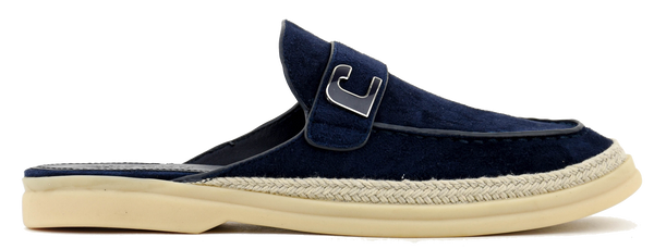 paul warmer LOLA CRUZ RHODES MULE NAVY BLUE