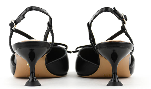 Paul Warmer LOLA CRUZ SATINA 55 SLINGBACK BLACK