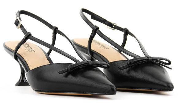 Paul Warmer LOLA CRUZ SATINA 55 SLINGBACK BLACK