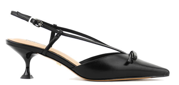 paul warmer LOLA CRUZ SATINA 55 SLINGBACK BLACK