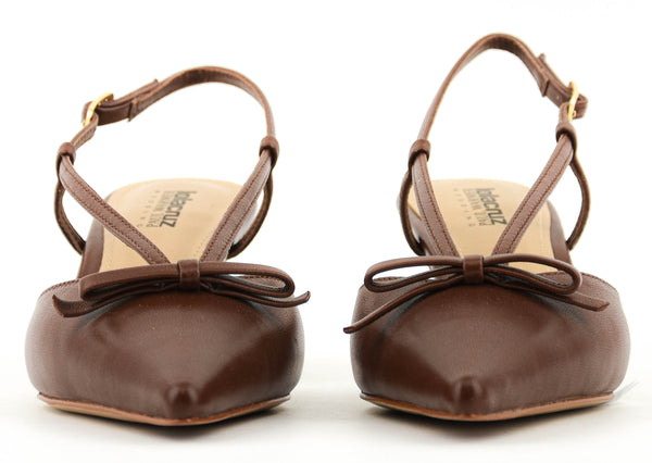 Paul Warmer LOLA CRUZ SATINA 55 SLINGBACK BROWN
