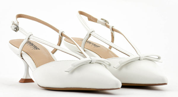 Paul Warmer LOLA CRUZ SATINA 55 SLINGBACK WHITE