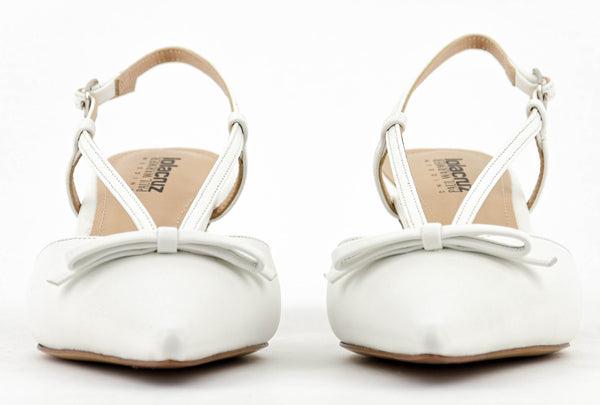 Paul Warmer LOLA CRUZ SATINA 55 SLINGBACK WHITE