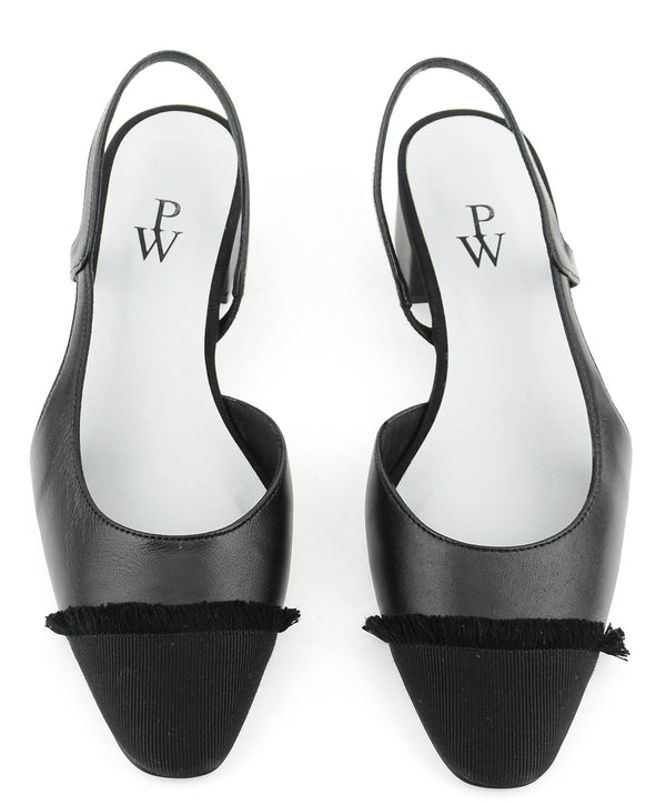 Paul Warmer PAUL WARMER LOULOU SLINGBACK BALLERINA BLACK