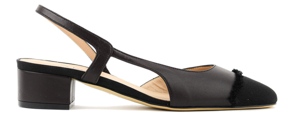 paul warmer PAUL WARMER LOULOU SLINGBACK BALLERINA DARK BROWN