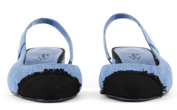 Paul Warmer PAUL WARMER LOULOU SLINGBACK BALLERINA JEANS BLACK