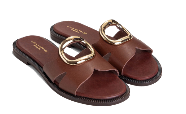 Paul Warmer MAKRIS POSH SLIDE BROWN