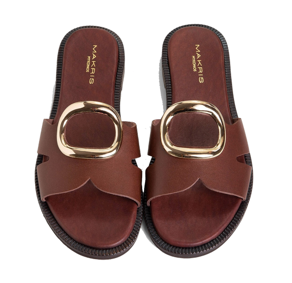Paul Warmer MAKRIS POSH SLIDE BROWN