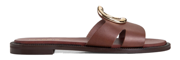 paul warmer MAKRIS POSH SLIDE BROWN