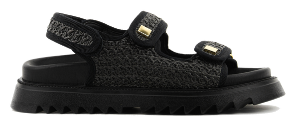 Paul Warmer MAKRIS VELCRO SANDAL BLACK