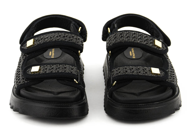 Paul Warmer MAKRIS VELCRO SANDAL BLACK